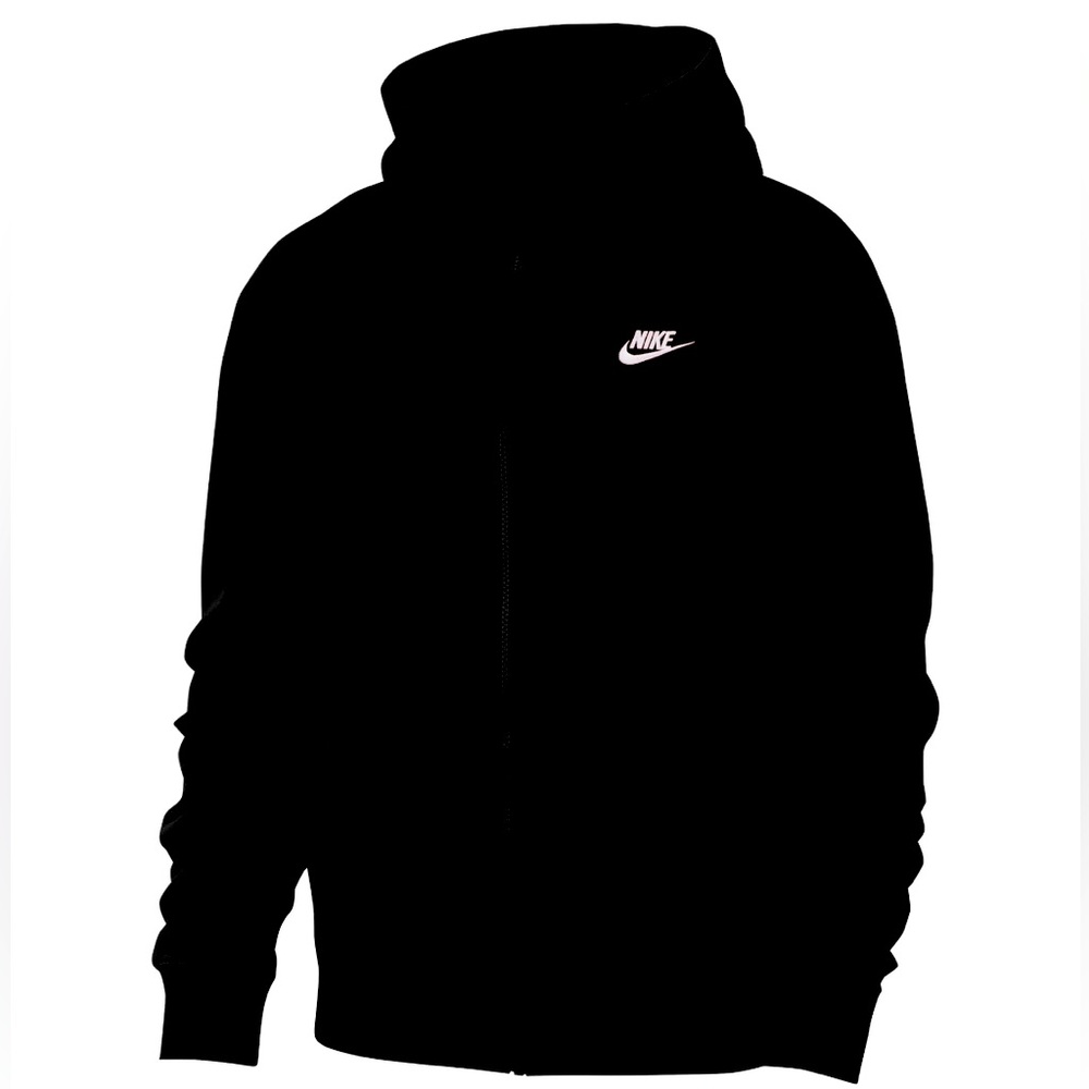 Nike Men's Sportswear Club Fleece Full-Zip Hooded Jacket Black Medium